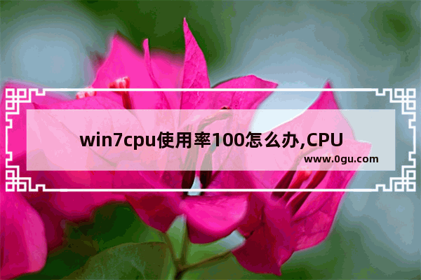 win7cpu使用率100怎么办,CPU使用率查看