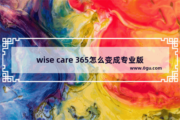 wise care 365怎么变成专业版,wisecare365永久激活 1