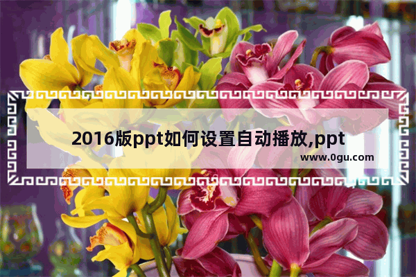 2016版ppt如何设置自动播放,ppt2007如何设置自动播放