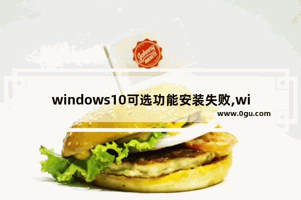 windows10可选功能安装失败,win11可选功能安装失败