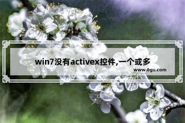 win7没有activex控件,一个或多个activex控件无法显示