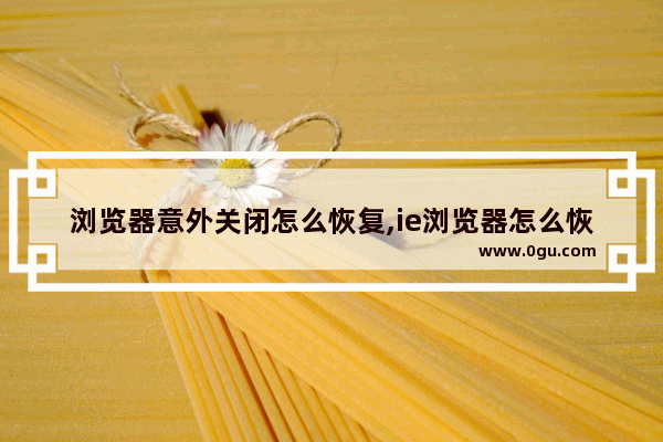 浏览器意外关闭怎么恢复,ie浏览器怎么恢复网页