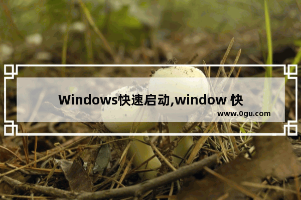 Windows快速启动,window 快速启动