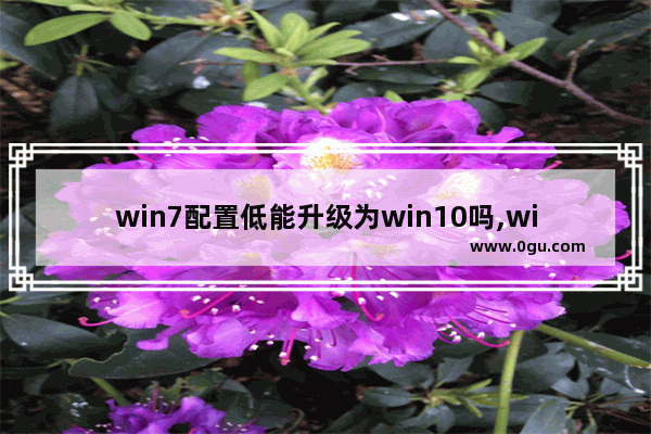 win7配置低能升级为win10吗,win7为什么不能升级win10