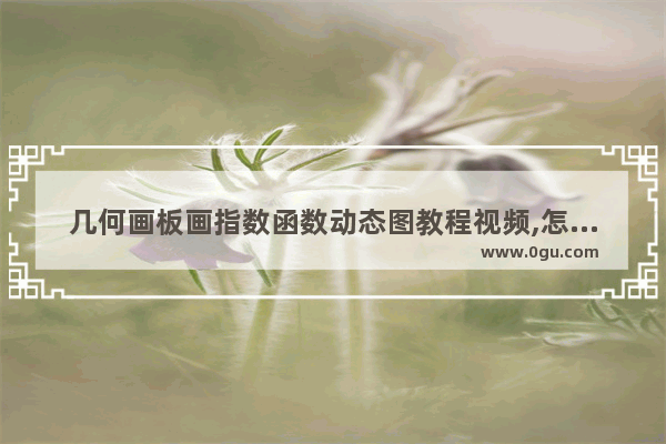 几何画板画指数函数动态图教程视频,怎样在几何画板中动态演示指数函数