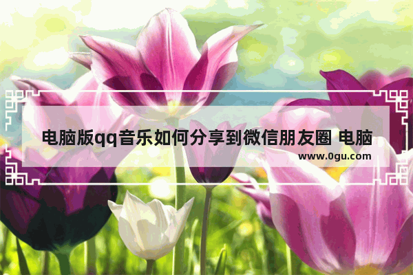电脑版qq音乐如何分享到微信朋友圈 电脑版qq音乐分享到微信朋友圈的方法