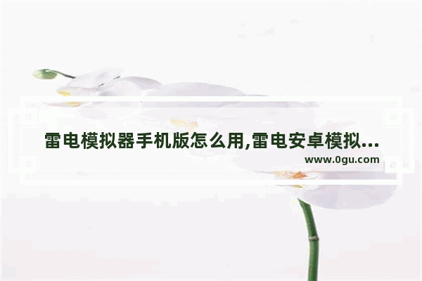 雷电模拟器手机版怎么用,雷电安卓模拟器官方网站