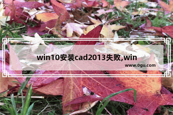 win10安装cad2013失败,window10安装cad2014失败
