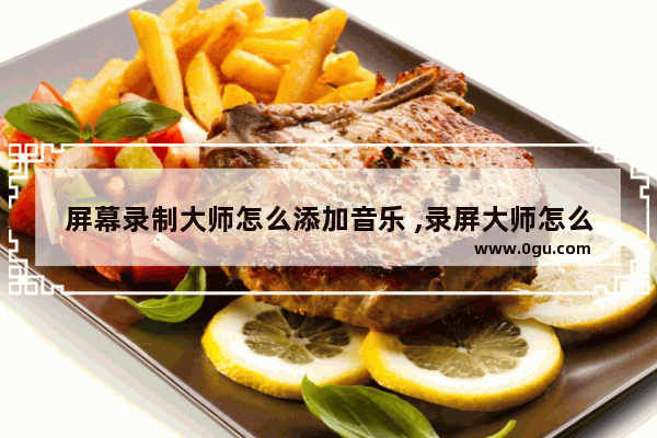 屏幕录制大师怎么添加音乐 ,录屏大师怎么配音乐视频教程