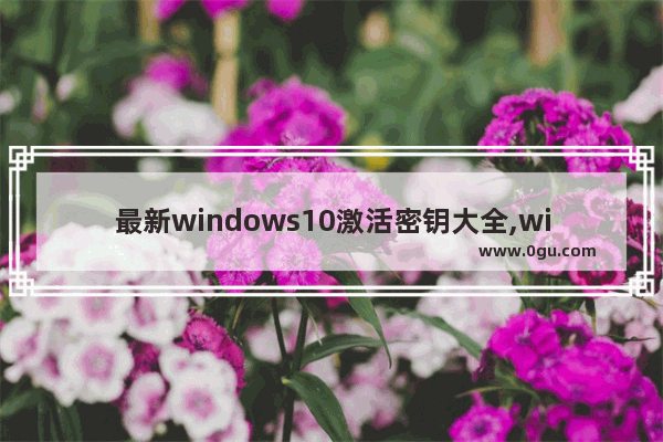 最新windows10激活密钥大全,windows10永久激活码 win10专业版密钥
