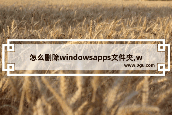 怎么删除windowsapps文件夹,windowsapp文件夹怎么删除