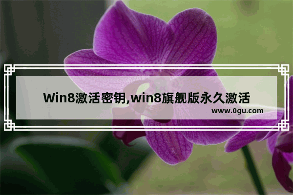 Win8激活密钥,win8旗舰版永久激活密钥