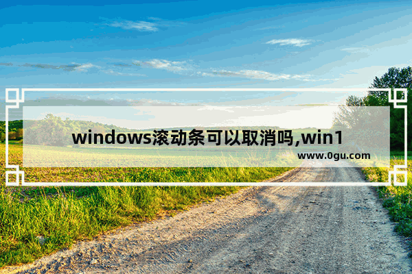 windows滚动条可以取消吗,win10禁用滚轮