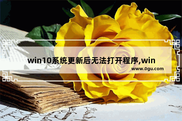 win10系统更新后无法打开程序,win10系统程序打不开的原因