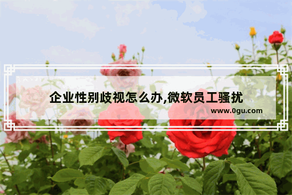 企业性别歧视怎么办,微软员工骚扰