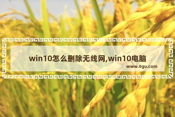 win10怎么删除无线网,win10电脑如何删除wifi连接网络