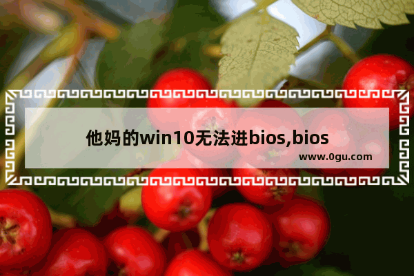 他妈的win10无法进bios,bios检测不到系统
