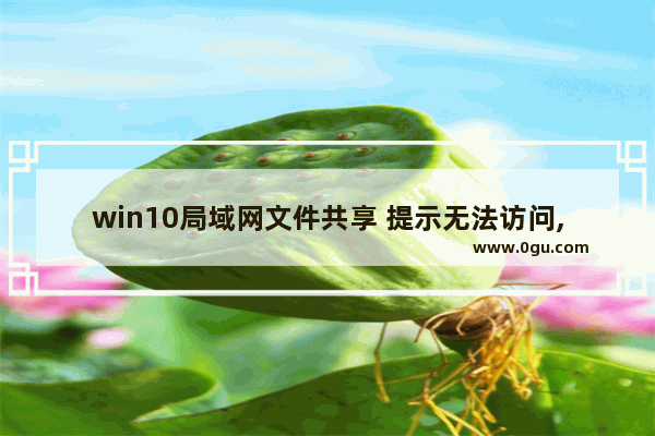 win10局域网文件共享 提示无法访问,win10无法访问网络共享文件夹