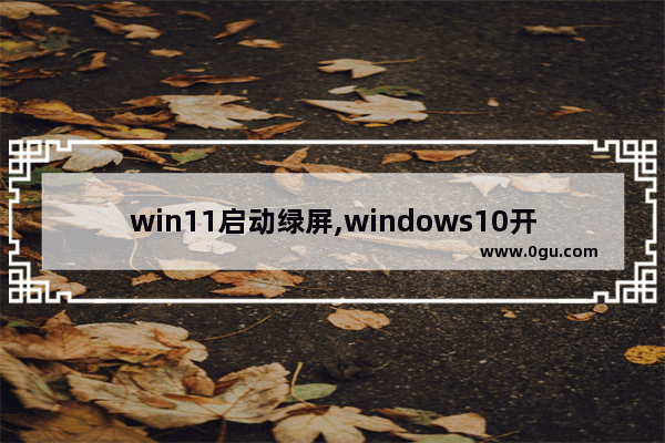 win11启动绿屏,windows10开机绿屏