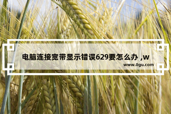 电脑连接宽带显示错误629要怎么办 ,win8宽带连接显示错误651怎么办