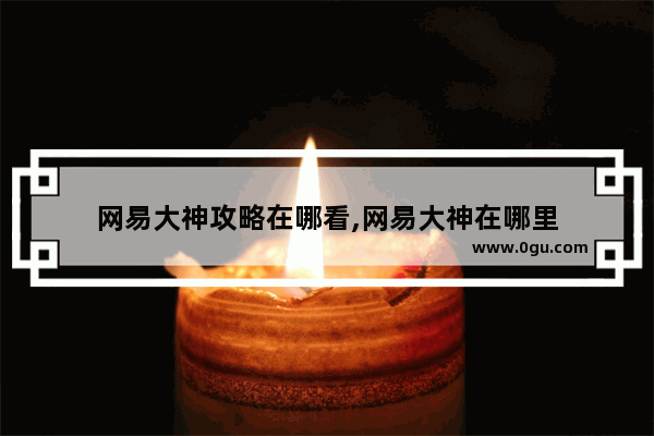 网易大神攻略在哪看,网易大神在哪里