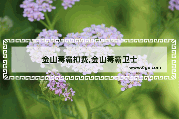 金山毒霸扣费,金山毒霸卫士