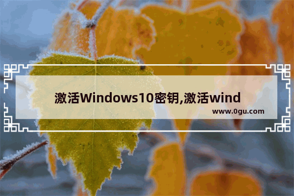 激活Windows10密钥,激活windows10激活密钥