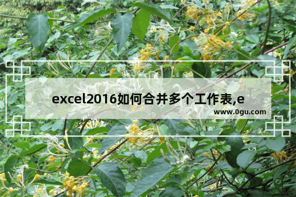 excel2016如何合并多个工作表,excel多张工作表合并