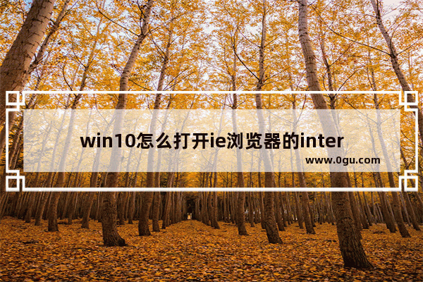 win10怎么打开ie浏览器的internet,win10浏览器怎么打开ie