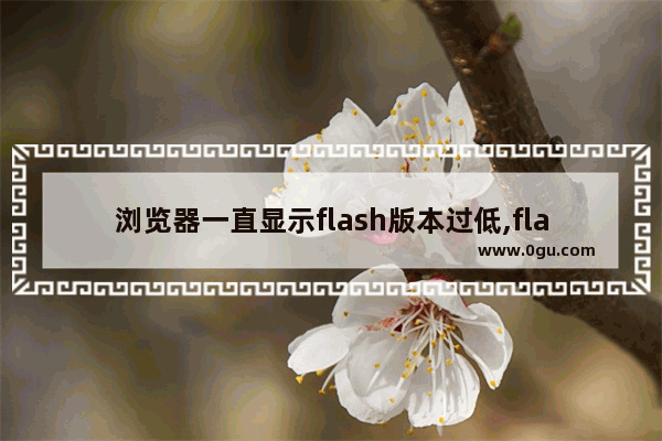 浏览器一直显示flash版本过低,flash版本过低,已影响网页视频播放