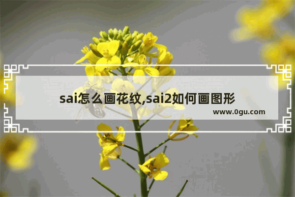 sai怎么画花纹,sai2如何画图形