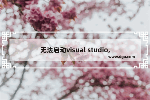 无法启动visual studio,