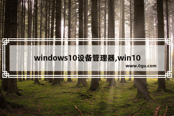windows10设备管理器,win10设备管理器操作只有帮助