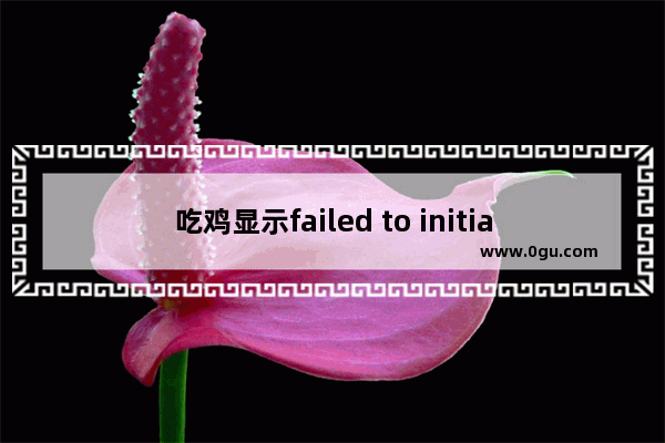 吃鸡显示failed to initialize steam,failed to initialize steam是什么意思