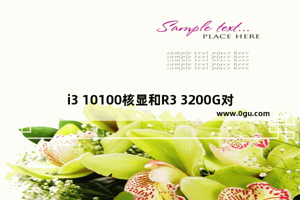 i3 10100核显和R3 3200G对比,amd r3 3200g和i3 10100