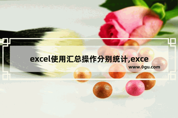 excel使用汇总操作分别统计,excel 分类统计汇总 函数