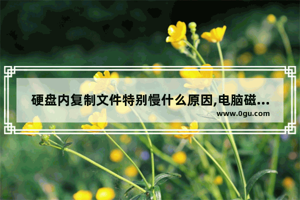 硬盘内复制文件特别慢什么原因,电脑磁盘复制太慢了