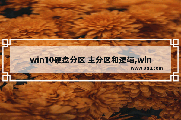 win10硬盘分区 主分区和逻辑,windows主分区和逻辑分区
