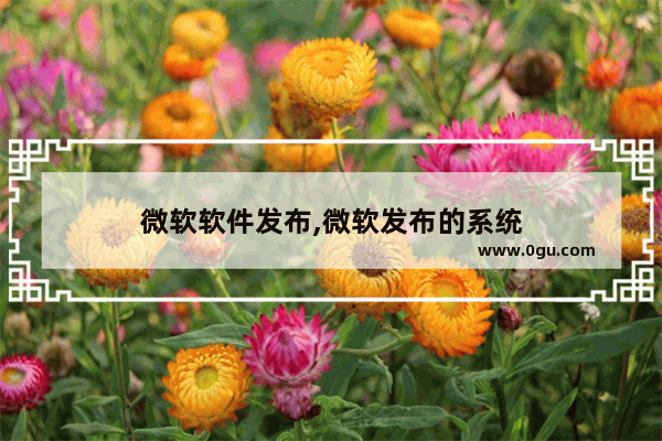 微软软件发布,微软发布的系统