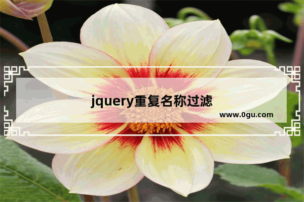 jquery重复名称过滤