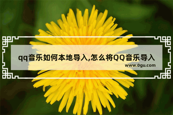 qq音乐如何本地导入,怎么将QQ音乐导入本地音乐