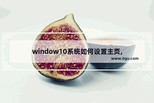 window10系统如何设置主页,