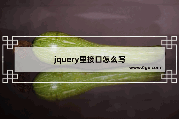 jquery里接口怎么写