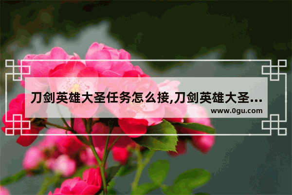 刀剑英雄大圣任务怎么接,刀剑英雄大圣任务箱子坐标