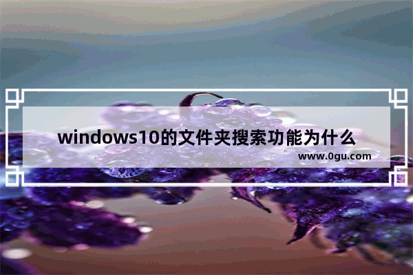 windows10的文件夹搜索功能为什么那么慢,为什么windows搜索文件慢