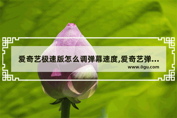 爱奇艺极速版怎么调弹幕速度,爱奇艺弹幕大小怎么调节