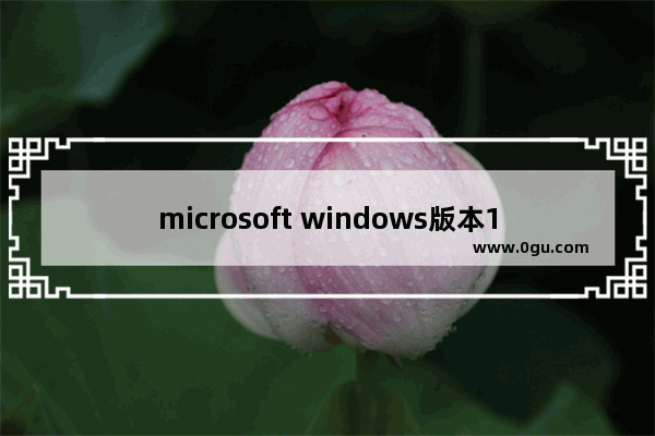 microsoft windows版本1909,win10 1909正式版