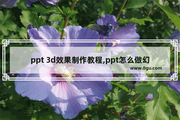 ppt 3d效果制作教程,ppt怎么做幻灯片特效