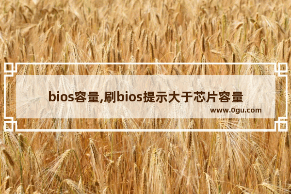 bios容量,刷bios提示大于芯片容量