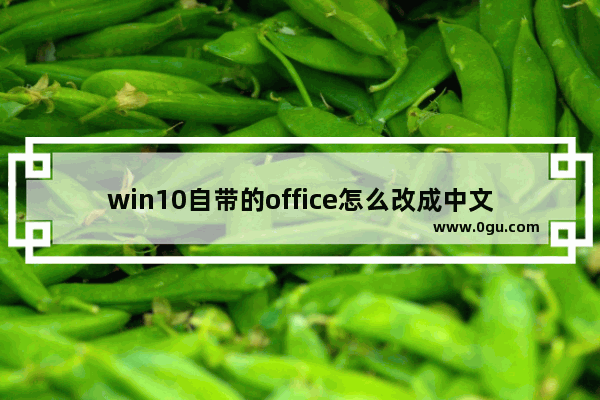 win10自带的office怎么改成中文,window10的office怎么改成中文